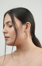 SQUARE GOLD HOOP
